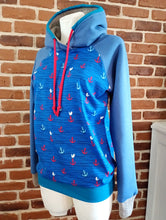 schniesel.Blau Rot Anker Pulli