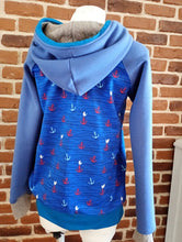 schniesel.Blau Rot Anker Pulli