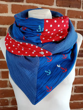 schniesel.Anker Blau Caja Dreieckstuch