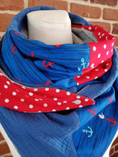 schniesel.Anker Blau Caja Dreieckstuch