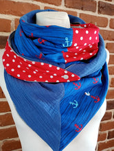 schniesel.Anker Blau Caja Dreieckstuch