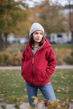 schniesel.Rote Caja Walkjacke