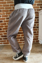 schniesel.Grau Breitcord Baumwollschlawinerhose