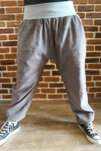 schniesel.Grau Breitcord Baumwollschlawinerhose