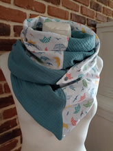 schniesel.Papierschiff Blau Dreieckstuch