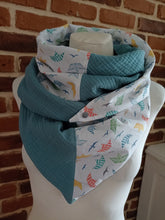 schniesel.Papierschiff Blau Dreieckstuch