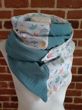 schniesel.Papierschiff Blau Dreieckstuch