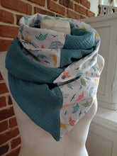 schniesel.Papierschiff Blau Dreieckstuch