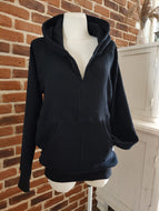 Schwarze Musselinbluse