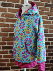 schniesel.Bunter Pink Blau Blumen Pulli