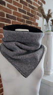 Grau Schwarz Fleece Walk Zipfelloop