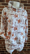 Braune Beige Blumen Pulli