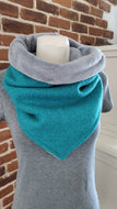 Petrol Grau Fleece Walk Zipfelloop
