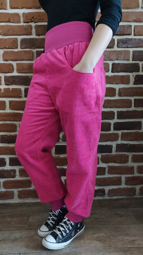 schniesel.Pink Breitcord Pumphose