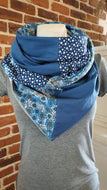 Sternly Blau Blumen Dreieckstuch