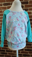 Blumen Wal Türkis Shirt