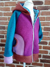 schniesel.Beere Altrosa Petrol Braun Walkjacke