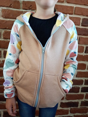 schniesel.Obstsalat Beige Sweatjacke