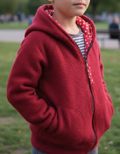 schniesel.Rote Caja Walkjacke