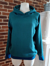 schniesel.Petrol Musselin Pulli