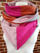 schniesel.Pink Rost Altrosa Dreieckstuch