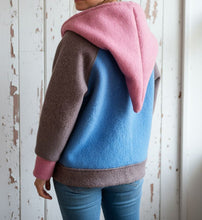 schniesel.Blau Braun Grapefruit Walkajcke