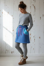 schniesel.Blau Pink bunte Sterne Walkrock