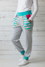 schniesel.Nachtvogel Türkis Grau Jerseypumphose