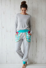 schniesel.Nachtvogel Türkis Grau Jerseypumphose