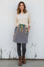 schniesel.Braun Blumetraum Rehbraun Walkrock