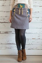 schniesel.Braun Blumetraum Rehbraun Walkrock