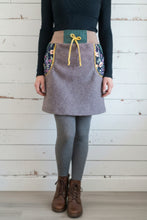 schniesel.Braun Blumetraum Rehbraun Walkrock