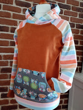 schniesel.Eulchen Rost Bunt Fleece Pulli