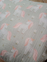 schniesel.Einhorn Grau Rosa Schmuselindecke