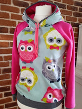 schniesel.Eulen Pink Fleece Pulli