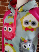 schniesel.Eulen Pink Fleece Pulli