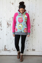 schniesel.Eulen Pink Fleece Pulli