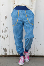 schniesel.Ringel Jeans Senfgelb Baumwollpumphose