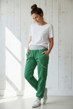 schniesel.Grün Sterne Grau Baumwollpumphose