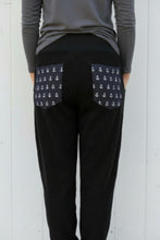 schniesel.Schwarz Anker Türkis Feincord Baumwollpumphose