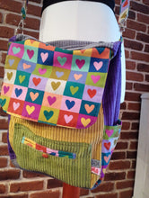 schniesel.Kunternunte Herzle Breitcord Handtasche