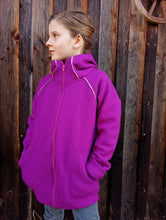 schniesel.Violett Lila Sterne Walkjacke