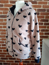 schniesel.Beige Herzchen Teddyjacke