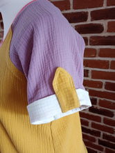 schniesel.Senfgelb Beere Musselinshirt