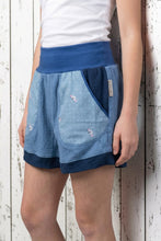 schniesel.Robben Blau Musselin Shorts