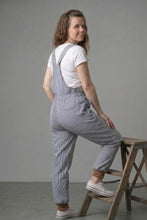 schniesel.Streifen Rehbraun Jeanslatzhose