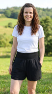 Schwarze Blacki Musselin Shorts