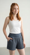 schniesel.Dunkelblau Musselin Shorts