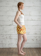 schniesel.Erdbeer Gelb Baumwoll Shorts