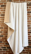 Weiß Beige Sommer Musselindecke